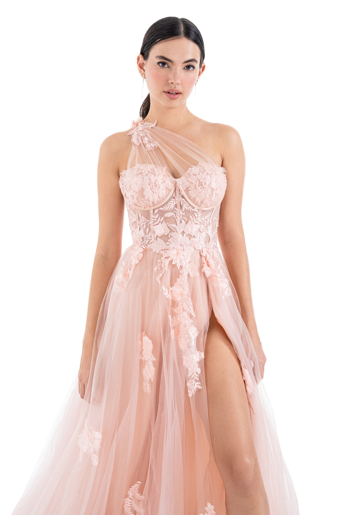 Vestido corset y falda de tul, Leila-327