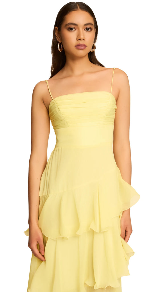 Vestido crepé falda en capas, Colleen-2493