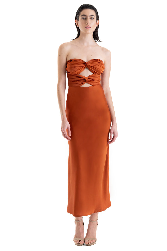 Vestido midi cut-out, Mich-487