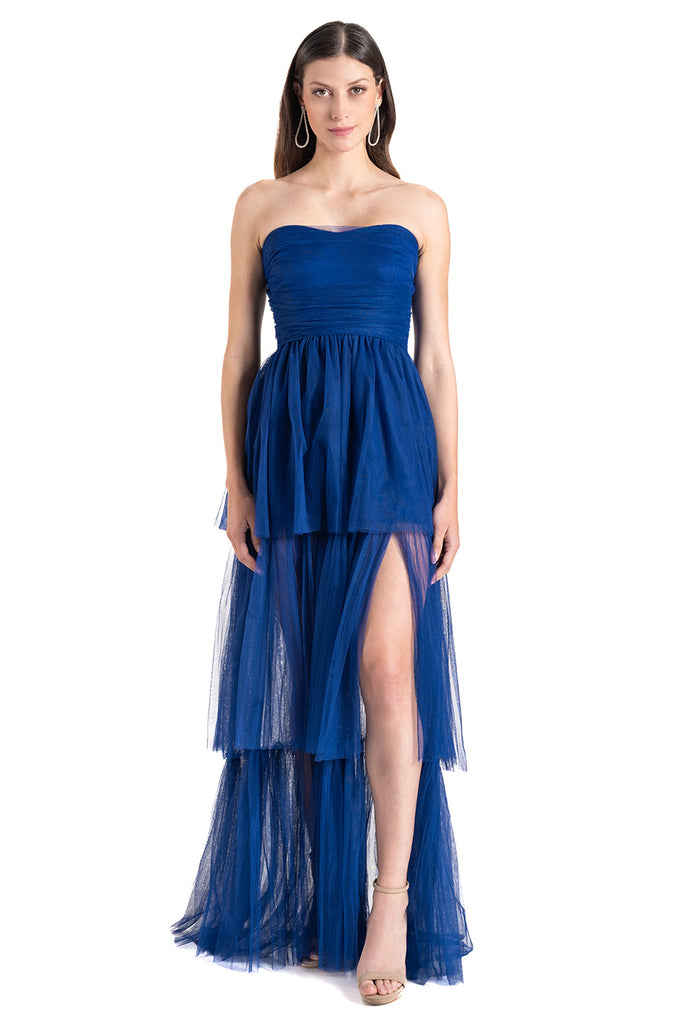 Vestido strapless tul, Rochelle-1305