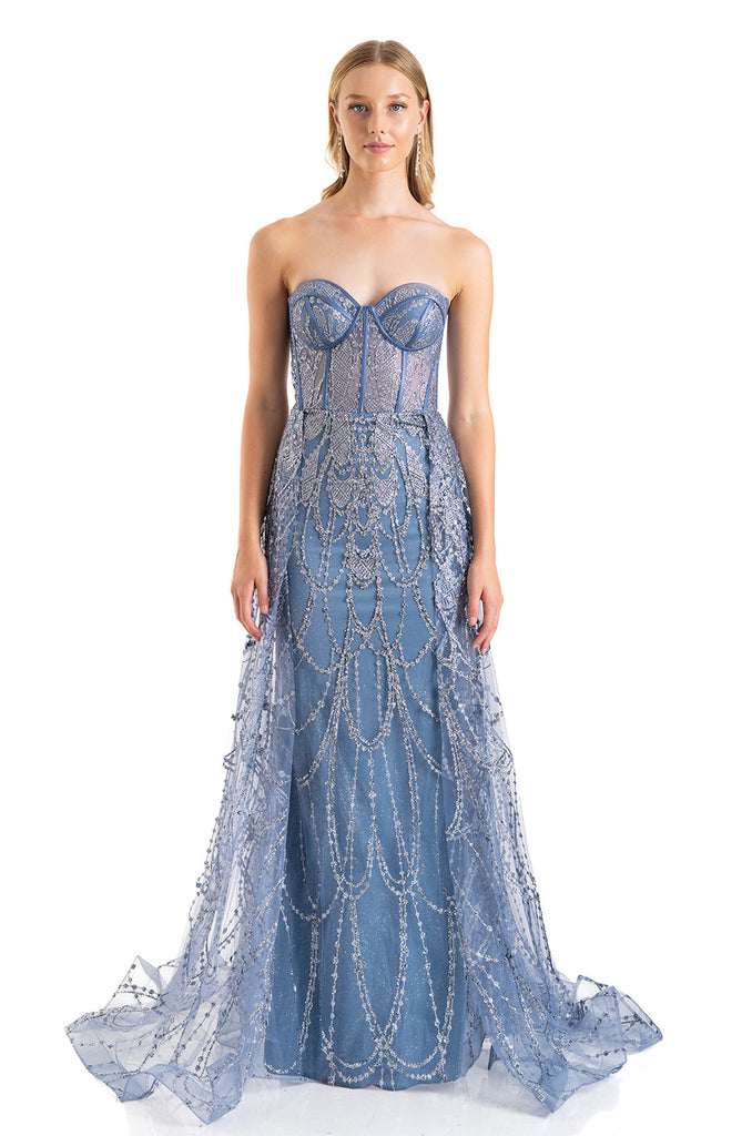 Vestido corset y cauda, Taylor-1041