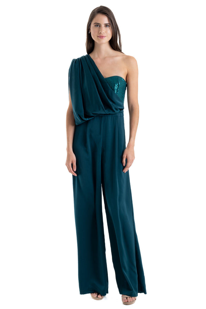 Jumpsuit satin con lentejuela, Kaia-591