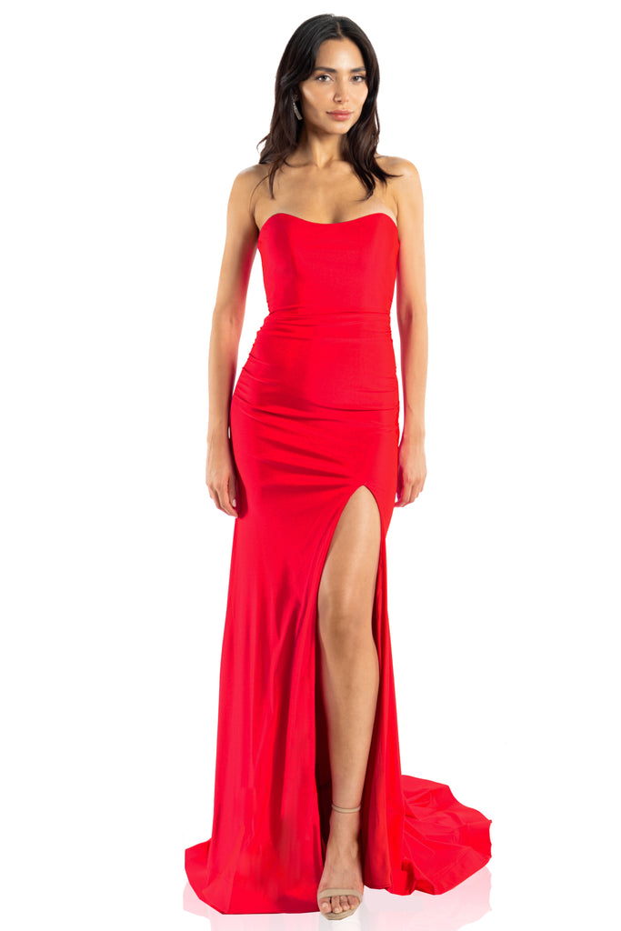 Vestido strapless licra, Arlette-1104