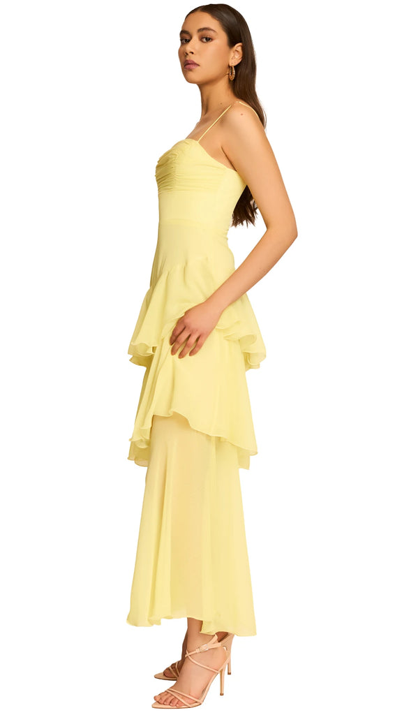 Vestido crepé falda en capas, Colleen-2492