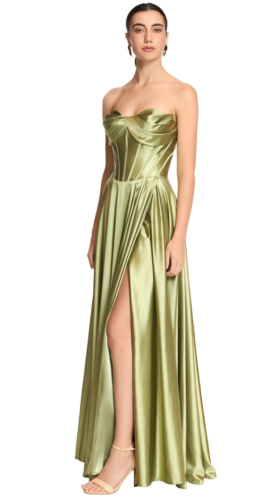 Vestido strapless satín, Ciara-2645