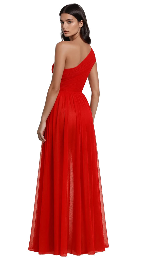 Vestido a un hombro, Allegra-3128