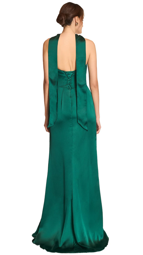 Vestido strapless de satín con estola, Rosalie-2693