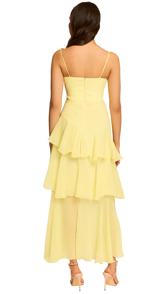 Vestido crepé falda en capas, Colleen-2491