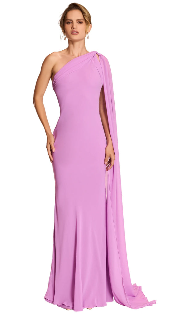 Vestido de chifón a un hombro, Paulina-2236
