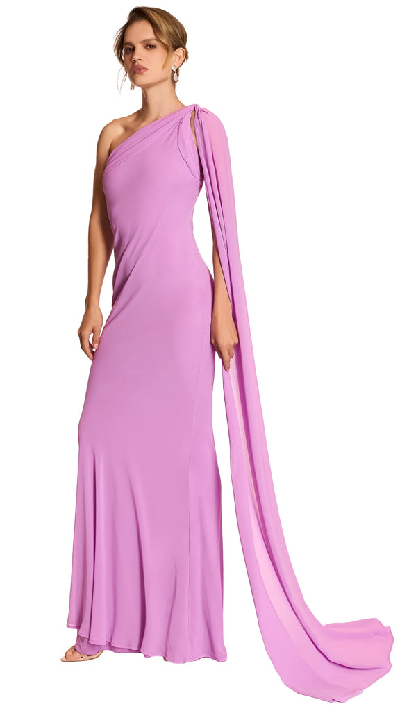 Vestido de chifón a un hombro, Paulina-2704