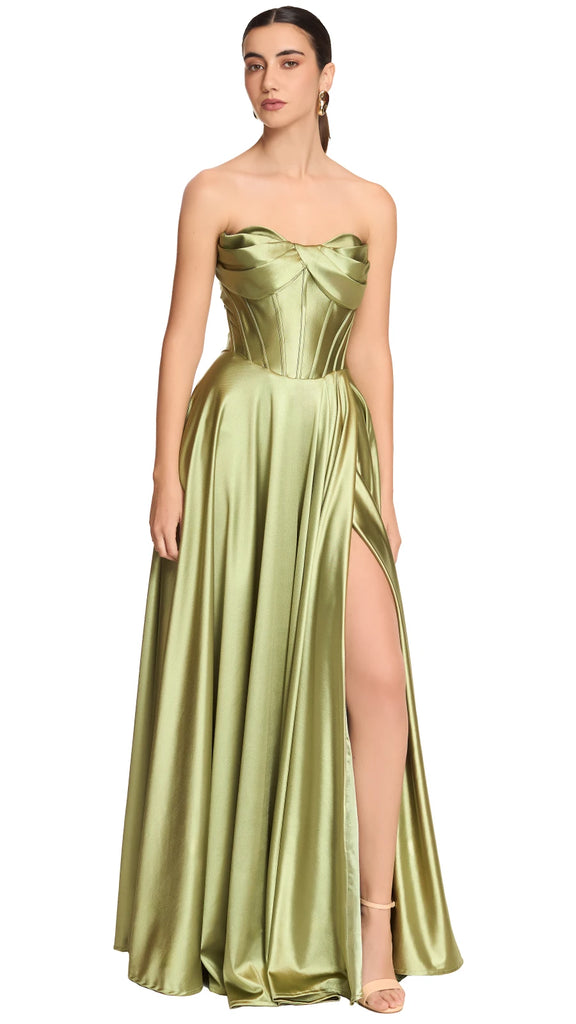 Vestido strapless satín, Ciara-2643