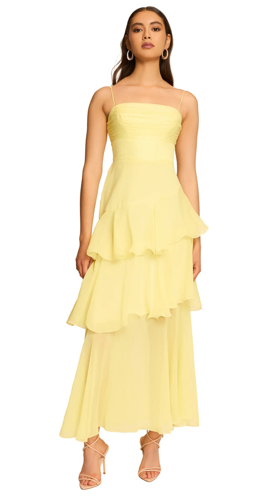 Vestido crepé falda en capas, Colleen-2490