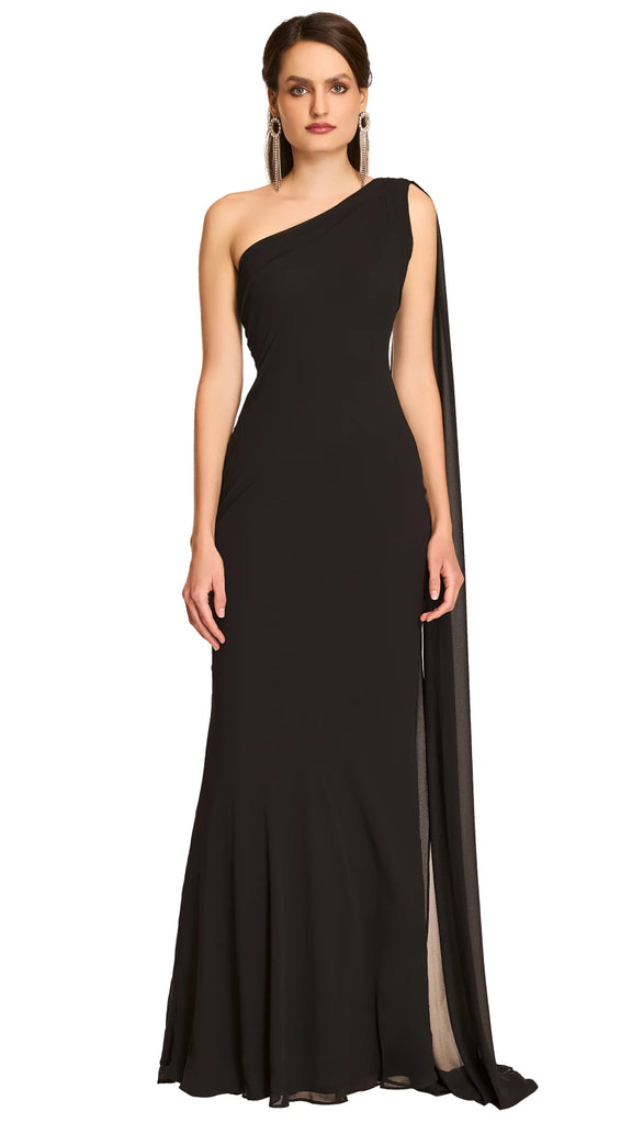 Vestido de chifón a un hombro, Paulina-2117