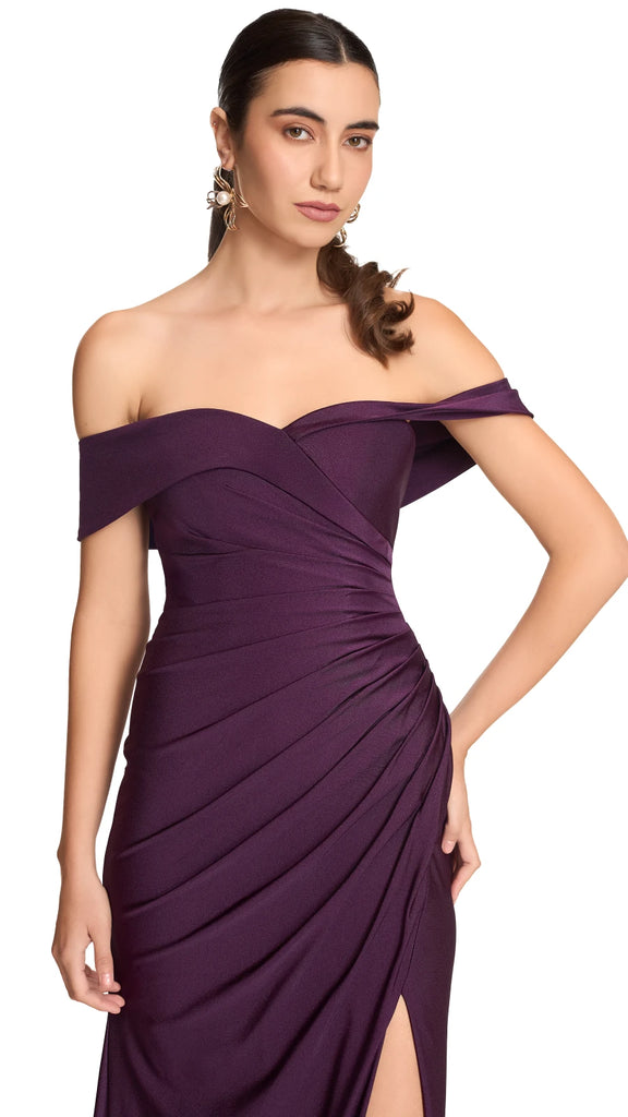 Vestido de licra off-shoulder, Erendy-2638